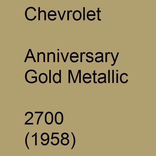 Chevrolet, Anniversary Gold Metallic, 2700 (1958).